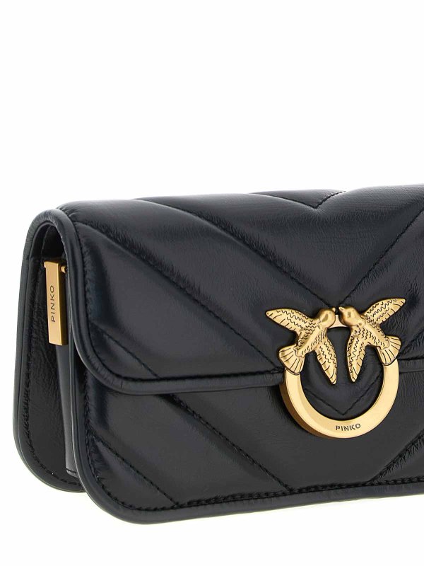 The Best Shops Pinko: Bolsos Shopping - Love Birds Diamond Cut - Negro