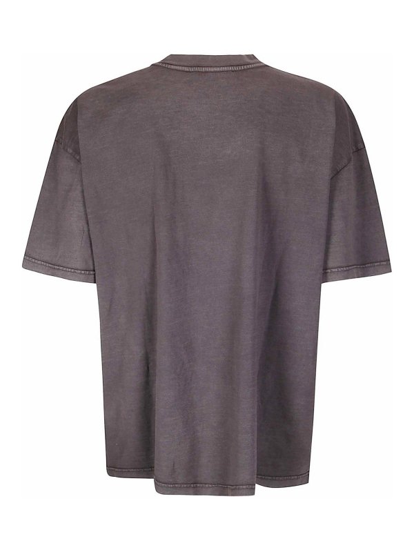 Acne Studios: t-shirts online - Faded Black Logo T-Shirt