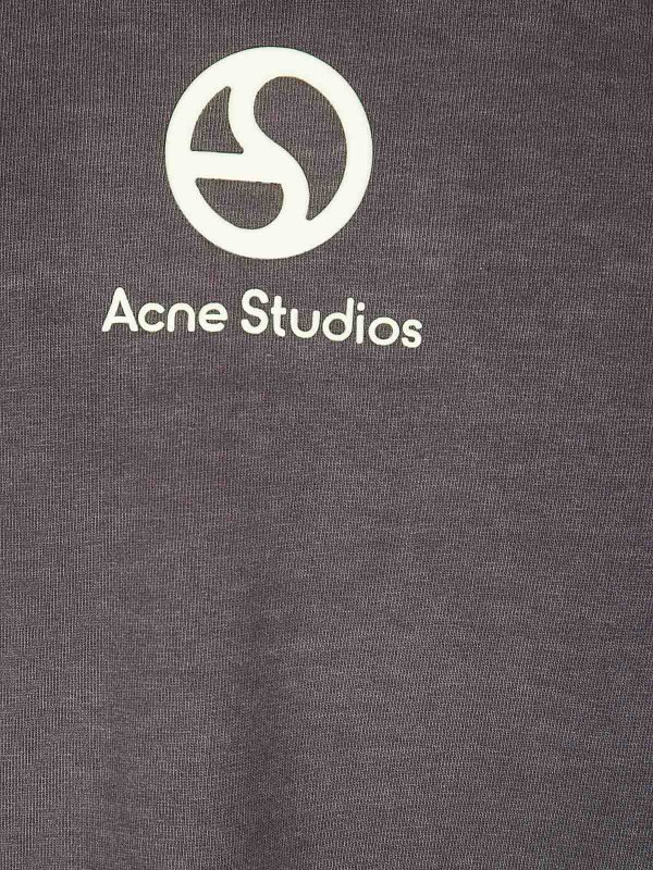The Best Shops Acne Studios: t-shirts - Faded Black Logo T-Shirt
