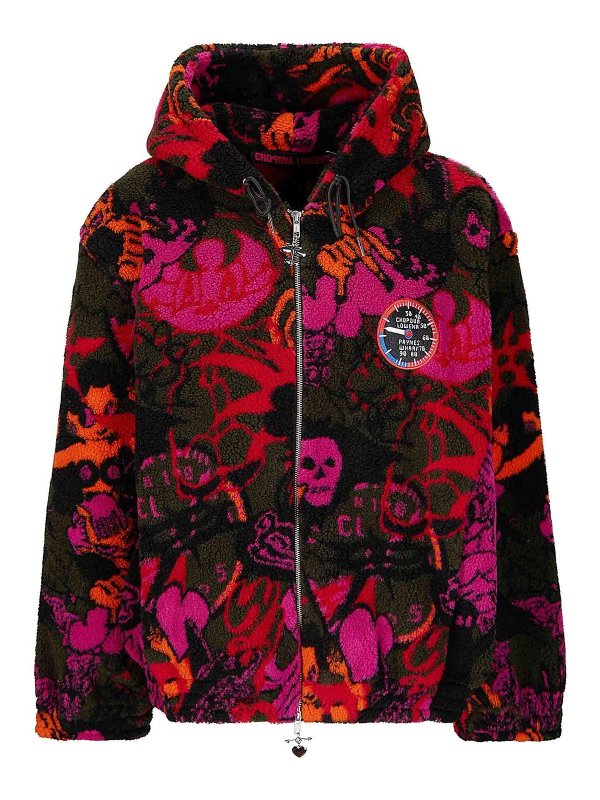 CHOPOVA LOWENA: Sweatshirts & Sweaters - Engine Party Oversized Hooded Fleece