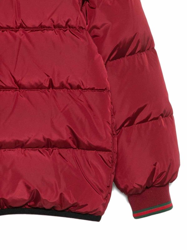 The Best Shops GUCCI: padded jackets - Down Jacket With Web Details