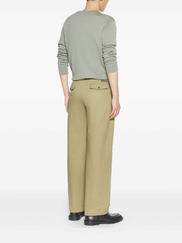 MAISON KITSUNÉ: Strickpullover mit Rundhalsausschnitt online - Rundhalspullover - Hellgrün