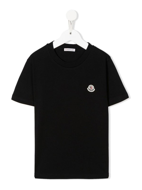 MONCLER JR: T-shirts - T-Shirt - Schwarz