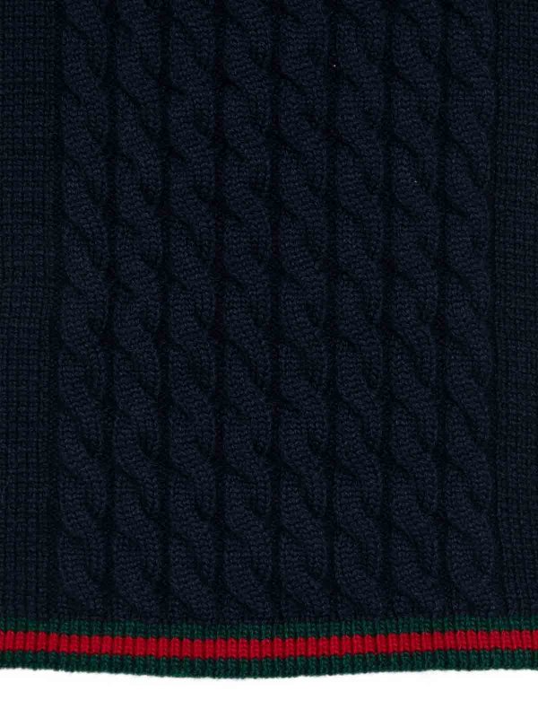 The Best Shops GUCCI: scarves - Scarf With Web Pattern