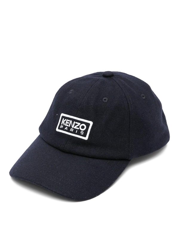 KENZO: hats & caps - Tag Cap In Wool