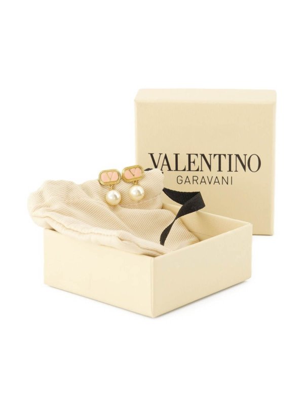 The Best Shops VALENTINO GARAVANI: Earrings - Logo And Pearl Earrings