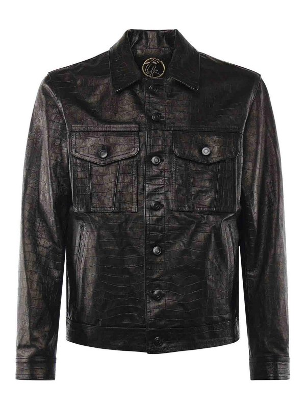 GIULIANO GALIANO: leather jacket - Julius Leather Jacket