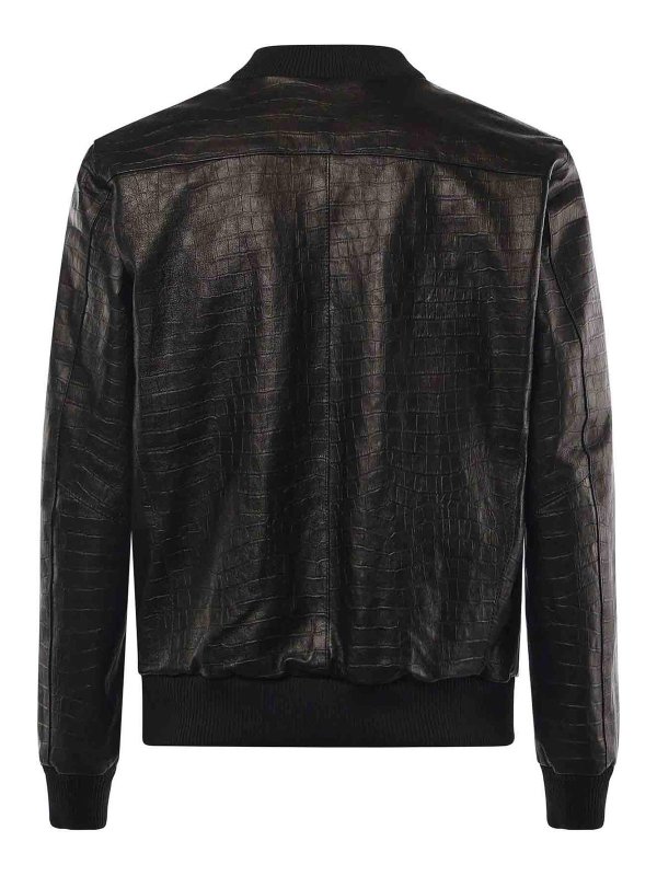 Good Fellas Leather Bomber Jacket shop online: GIULIANO GALIANO