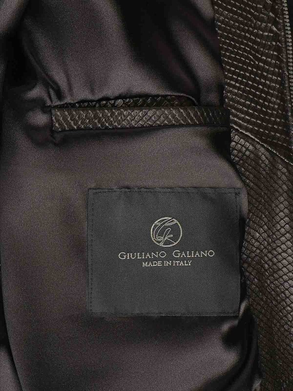 The Best Shops GIULIANO GALIANO: ボンバージャケット - 黒