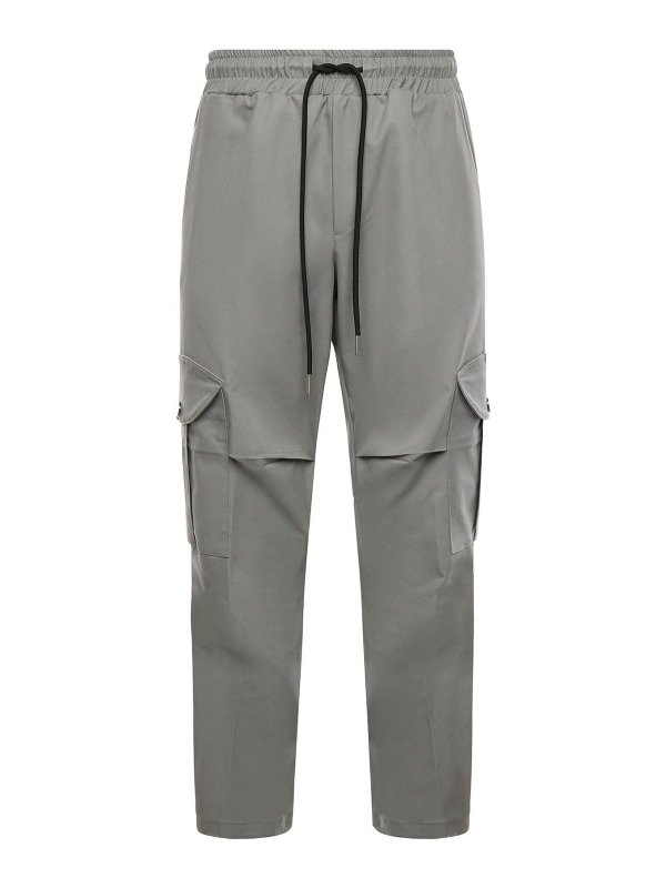 GIULIANO GALIANO: カジュアルトラウザー - カジュアルパンツ - グレー