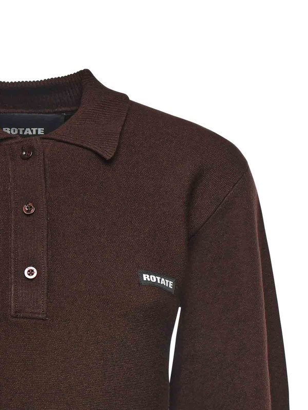 ROTATE Birger Christensen: ポロシャツ online - ポロシャツ - ブラウン