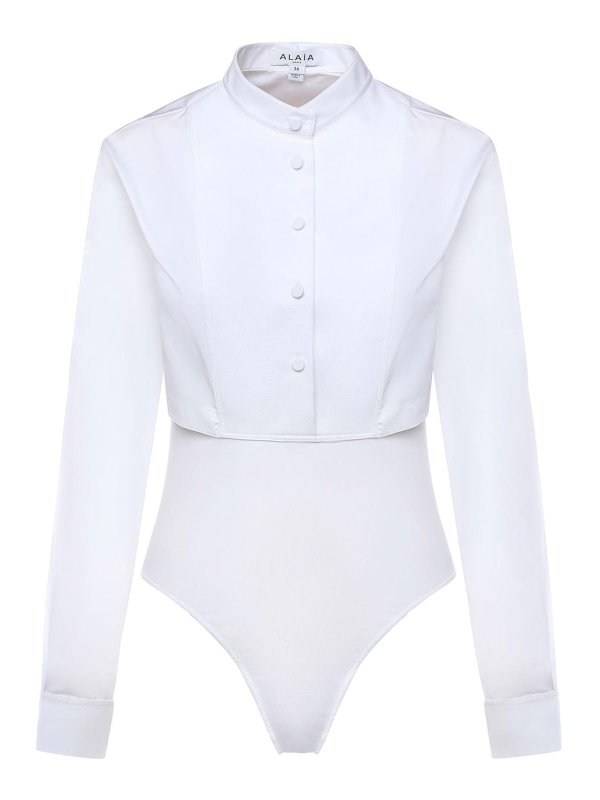 Alaïa: Tops y camisetas sin mangas - Top - Blanco