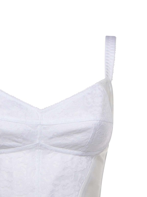 DOLCE & GABBANA: ニーレングスドレス online - 膝丈ドレス - 白