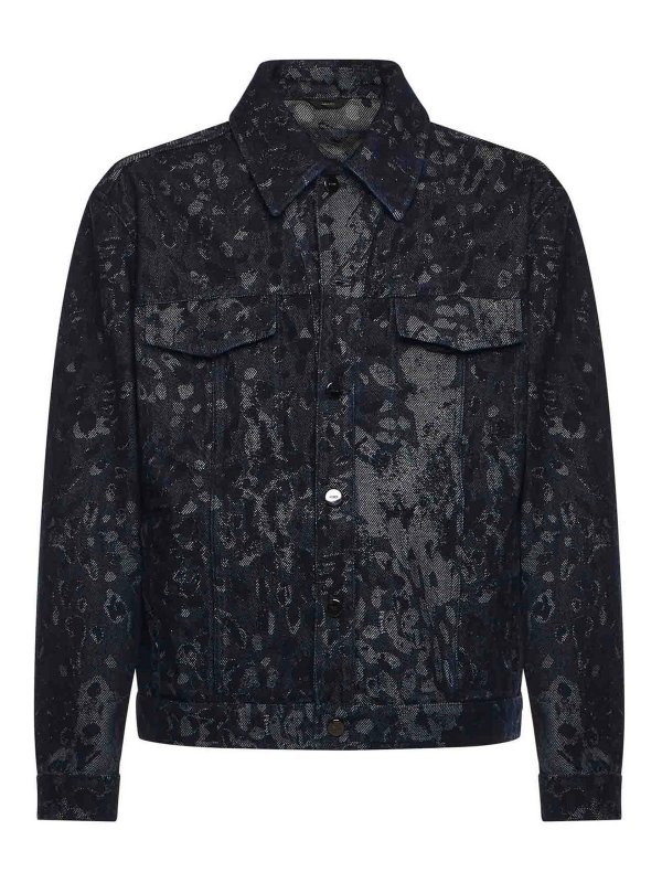 FENDI: denim jacket - Jacquard Denim Jacket