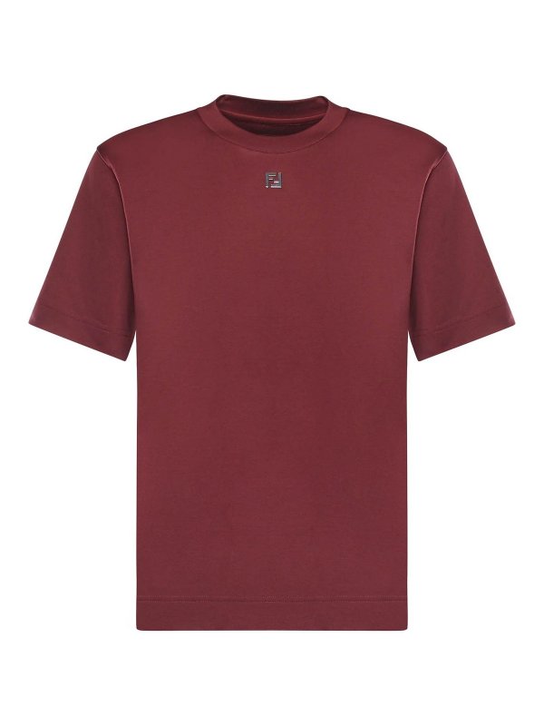 FENDI: t-shirts - Cotton T-Shirt With Logo
