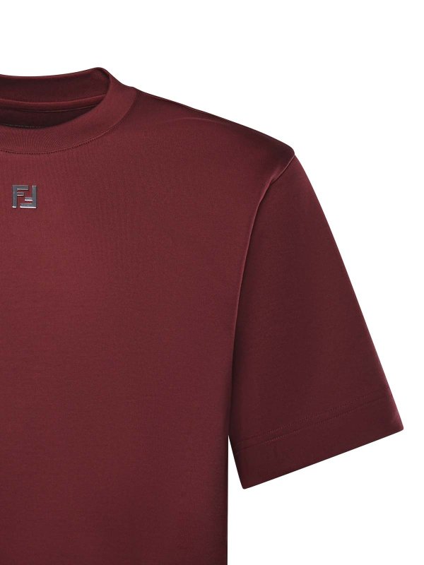 FENDI: t-shirts online - Cotton T-Shirt With Logo