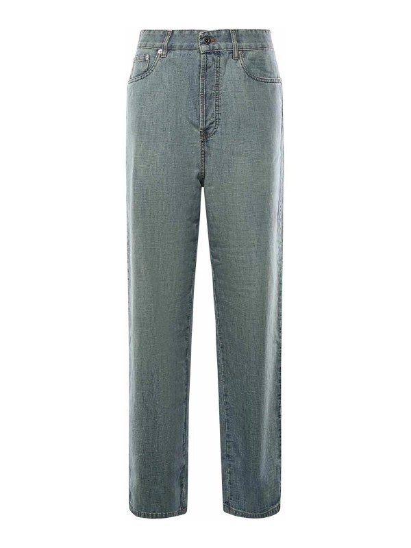 MIU MIU: straight leg jeans - Chambray Jeans