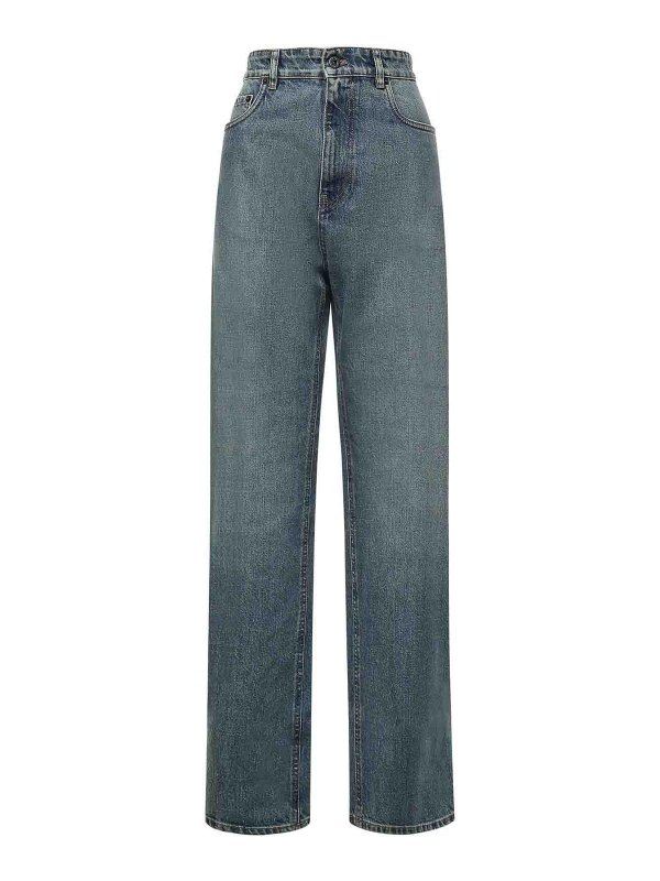 MIU MIU: straight leg jeans - Denim Jeans