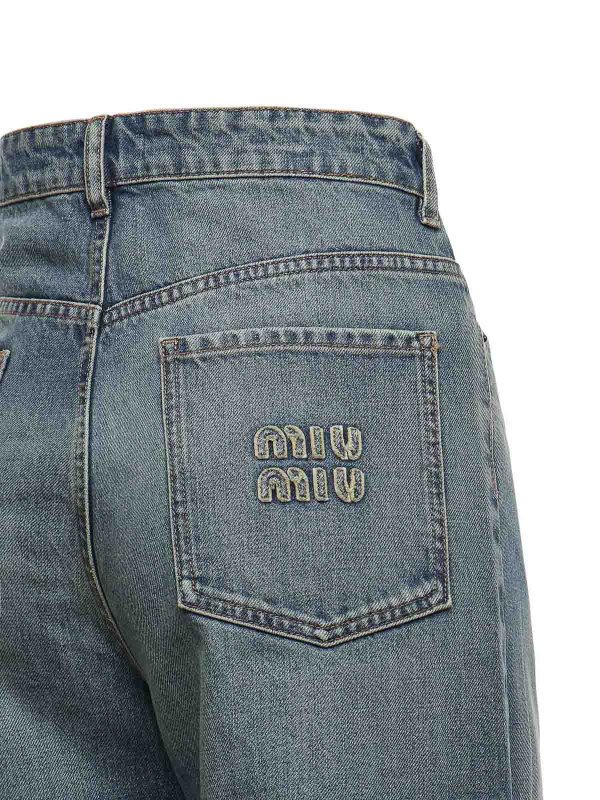MIU MIU: straight leg jeans online - Denim Jeans