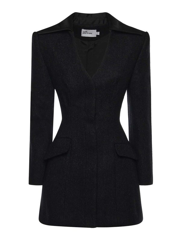 Self Portrait: Vestidos cortos - Vestido Corto - Negro