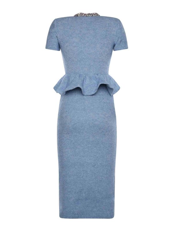 The Best Shops Self Portrait: Knielange Kleider - Knielanges Kleid - Blau