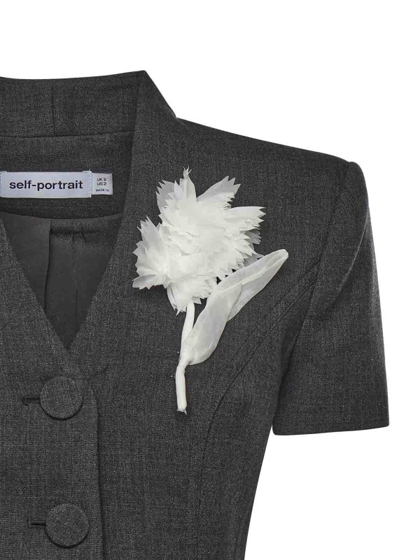 Self Portrait: ニーレングスドレス online - 膝丈ドレス - グレー