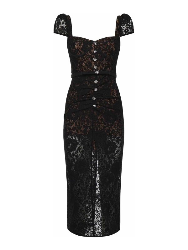 Self Portrait: ニーレングスドレス - 膝丈ドレス - 黒