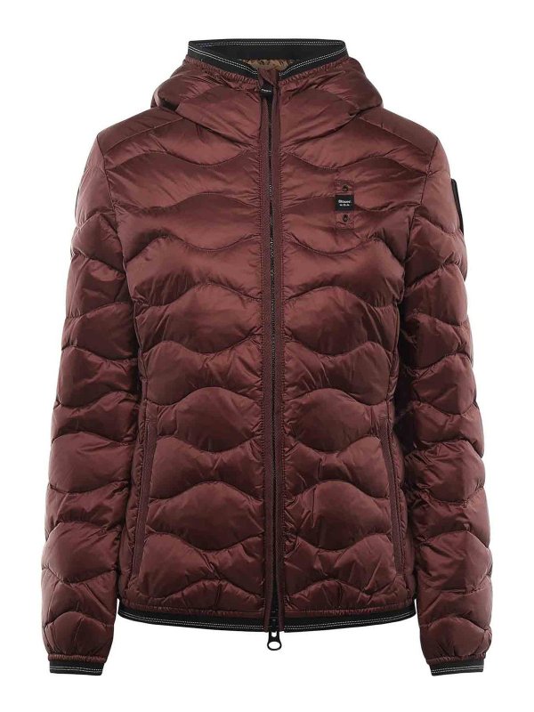 BLAUER: padded jackets - Camellia Wave Down Jacket