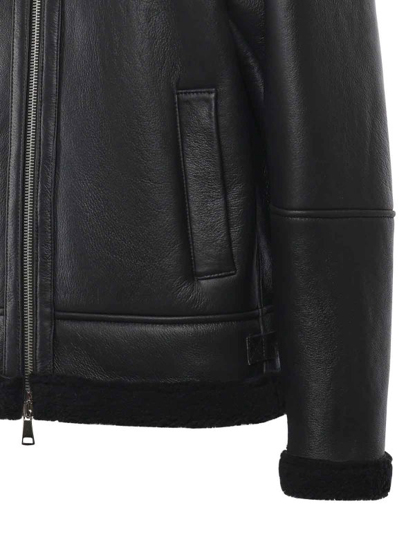 The Best Shops GIULIANO GALIANO: Lederjacken - Lederjacke - Schwarz