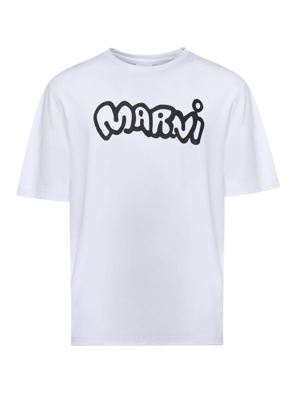 Marni: T-shirts - T-Shirt - Weiß