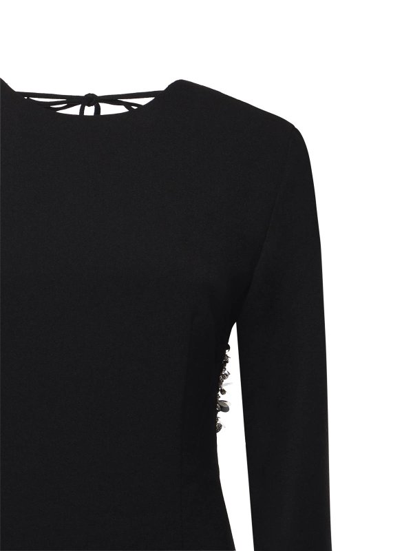 ROTATE Birger Christensen: knee length dresses online - Long Crepe Dress With Sequins