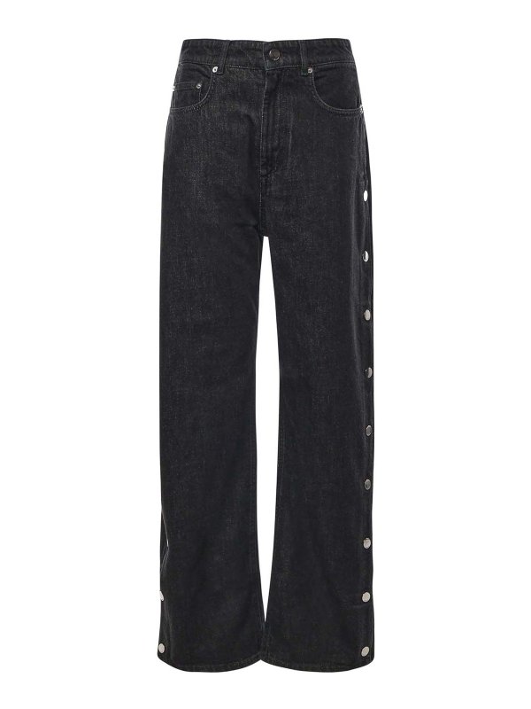 SPORTMAX: Jeans Rectos - Vaqueros Rectos - Negro