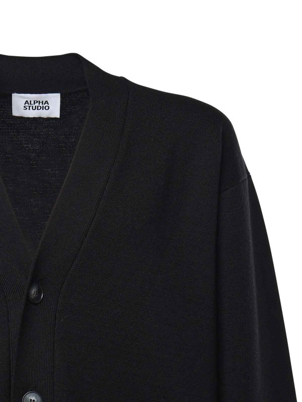 ALPHA STUDIO: cardigans online - Wool Cardigan