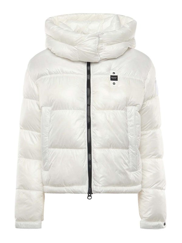 BLAUER: padded jackets - Nylon Down Jacket With Logo