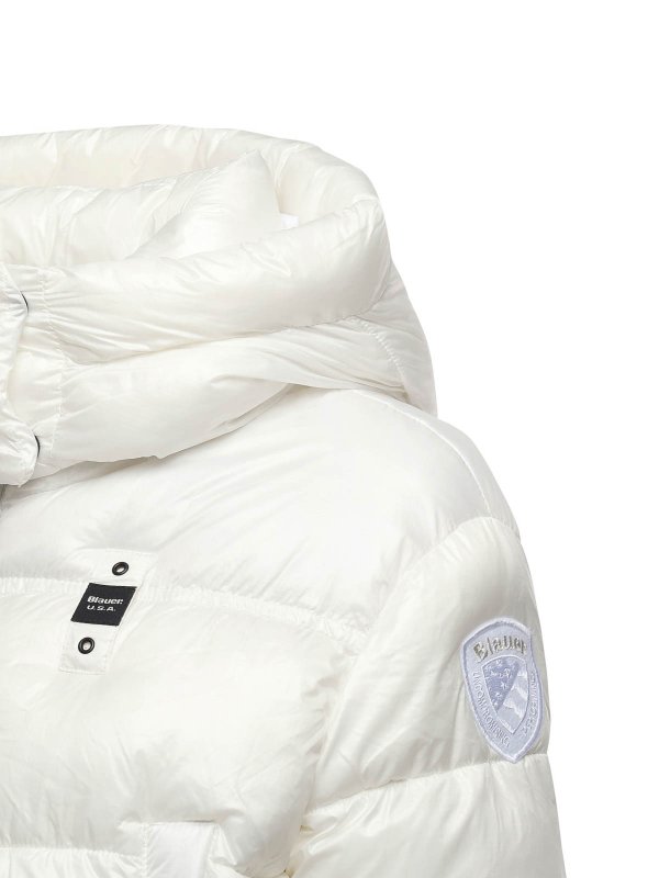 BLAUER: padded jackets online - Nylon Down Jacket With Logo