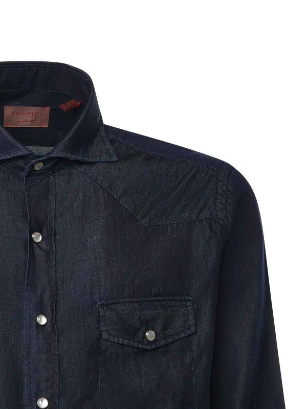 BORRIELLO NAPOLI: shirts online - Denim Shirt