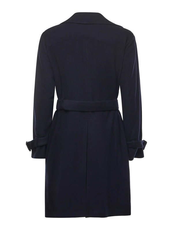 The Best Shops ELEVENTY: knee length coats - Double-Breasted Wool Coat