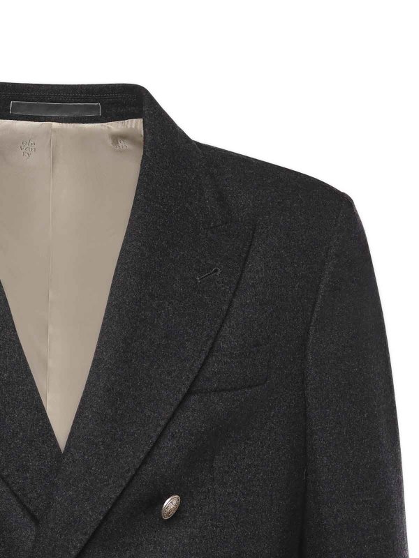 ELEVENTY: blazers online - Double-Breasted Wool Jacket