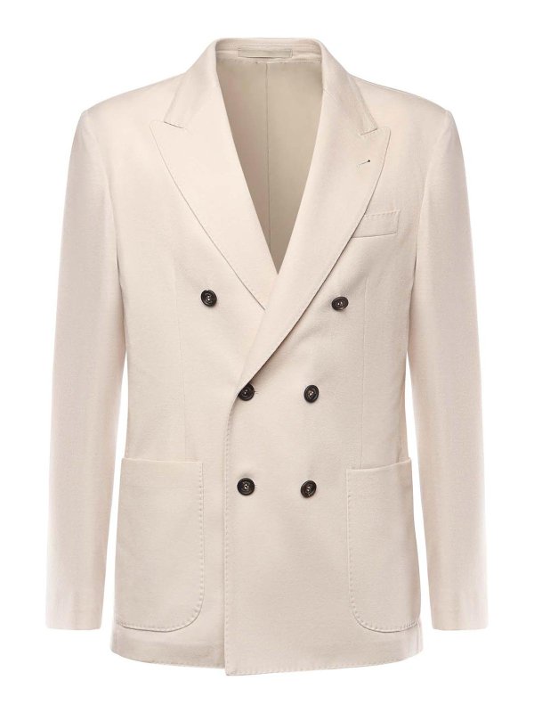 ELEVENTY: blazers - Double-Breasted Wool Jacket