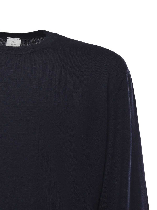 ELEVENTY: Strickpullover mit Rundhalsausschnitt online - Rundhalspullover - Blau