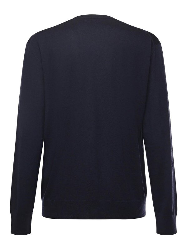 The Best Shops ELEVENTY: Strickpullover mit Rundhalsausschnitt - Rundhalspullover - Blau