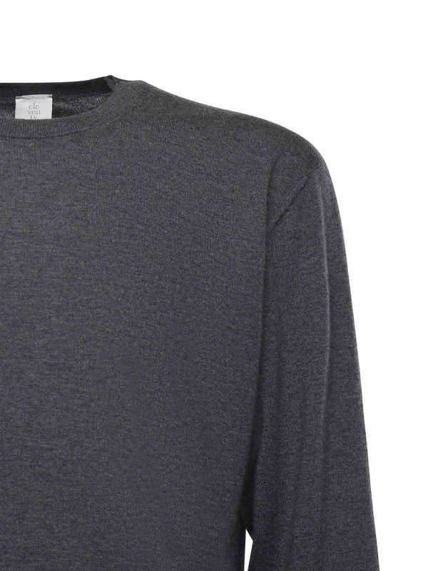 ELEVENTY: Strickpullover mit Rundhalsausschnitt online - Rundhalspullover - Grau