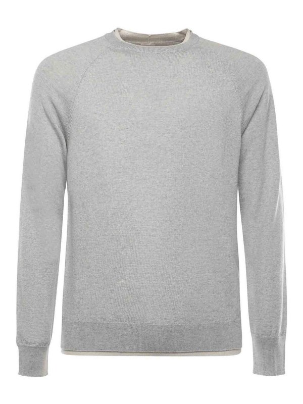ELEVENTY: Pull col rond - Pull Col Rond - Gris