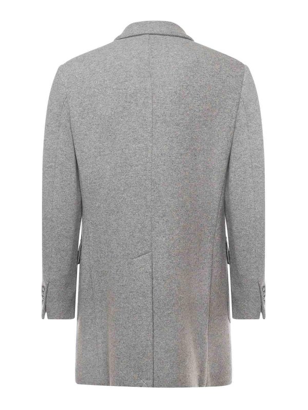 The Best Shops FAY: cappotti al ginocchio - Cappotto Doppiopetto In Jersey Di Lana