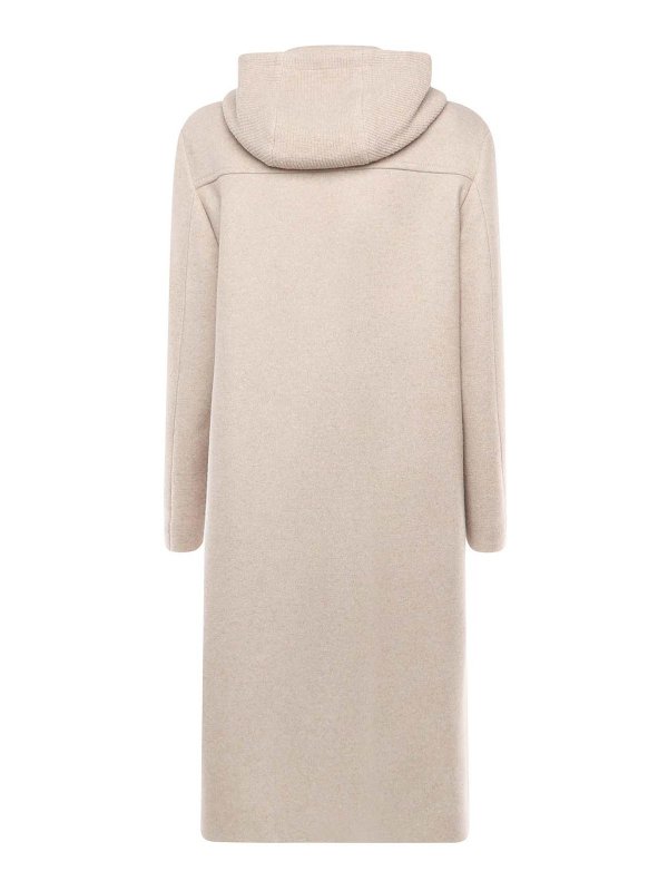The Best Shops FAY: knee length coats - Double-Front Wool Jersey Coat