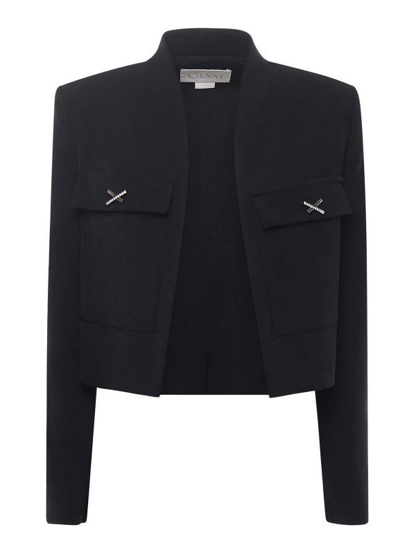 GENNY: giacche casual - Giacca Cropped In Cady