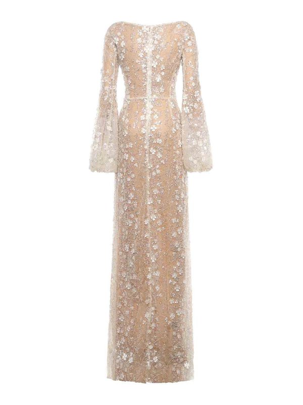 The Best Shops GENNY: maxi dresses - Long Lace Dress With 3D Flowers