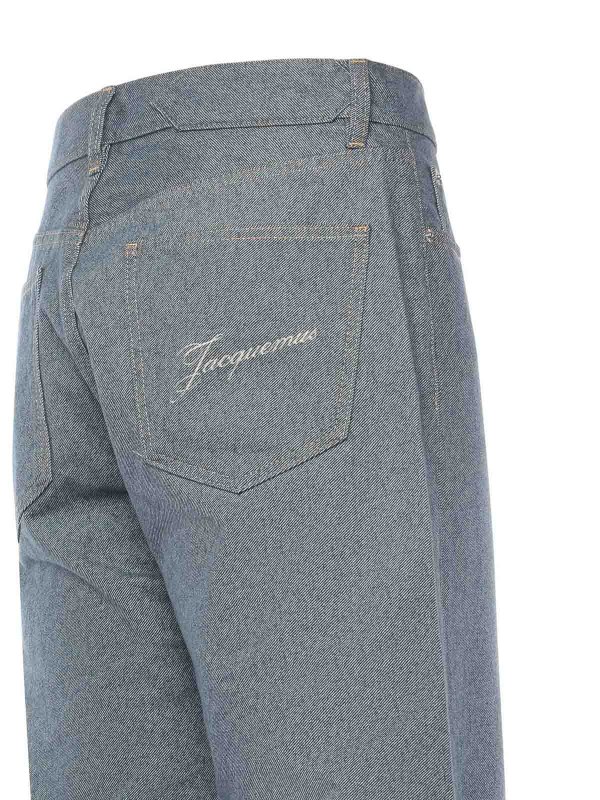 JACQUEMUS: straight leg jeans online - Le De Nmes Straight Cotton Jeans
