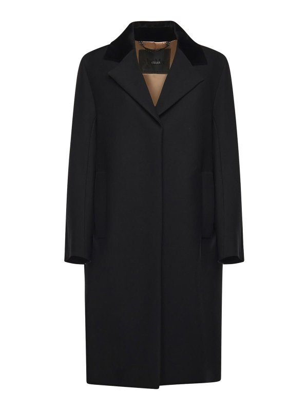 Max Mara: Abrigos semilargos - Abrigo Midi - Negro