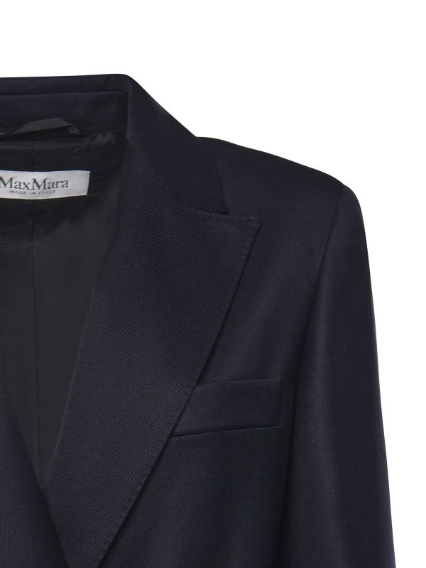 Max Mara: blazers online - Double-Breasted Wool Blazer